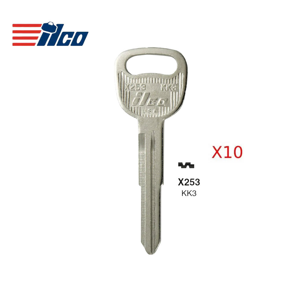 Kia Key Blank - KI-3D / KK3 (Packs of 10)