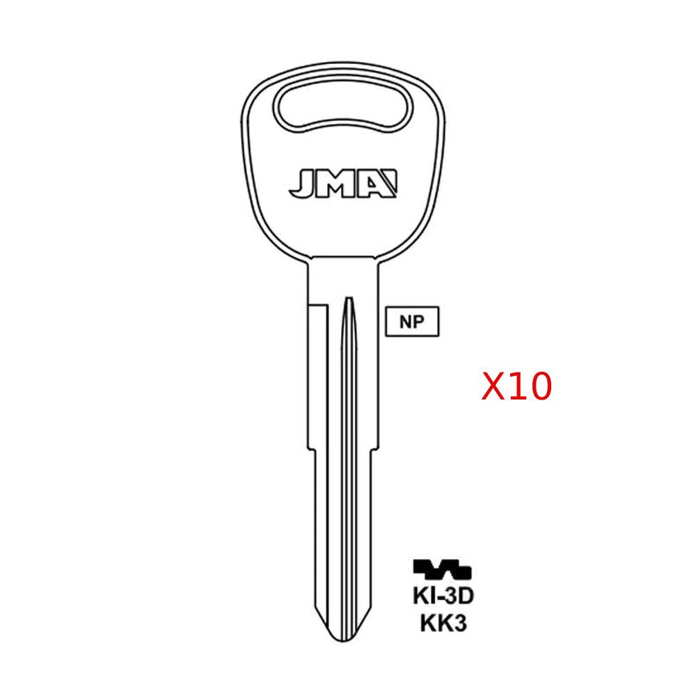 Kia Key Blank - KK3 / KI-3D (Packs of 10) – Locksmith Keyless