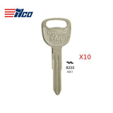 Hyundai Kia Key Blank - KI-1D / KK1 (Packs of 10)