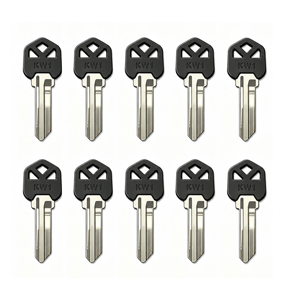 AKS KEYS KW1 Brass Key Blank with Plastic Head (10 Pack)