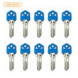AKS KEYS KW1 Brass Key Blank with Plastic Head (10 Pack)
