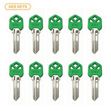 AKS KEYS KW1 Brass Key Blank with Plastic Head (10 Pack)