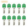 AKS KEYS KW1 Brass Key Blank with Plastic Head (10 Pack)