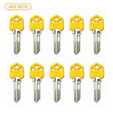 AKS KEYS KW1 Brass Key Blank with Plastic Head (10 Pack)