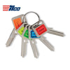 ILCO KW1 Keyway Brass Nickel-plated Bright Colored Taggy Keys