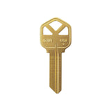 Brass Finish Key Blank - KWI-1KE / KW1 BR
