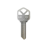 Nickel Plated Finish Key Blank - KWI-1KE / KW1 NP