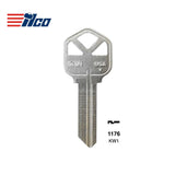 Nickel Plated Finish Key Blank - KWI-1KE / KW1 NP