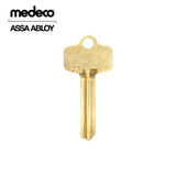 Medeco A20000 6 or 7 Pin Keyblank with ACB 01 Keyway for Medeco X4 Technology