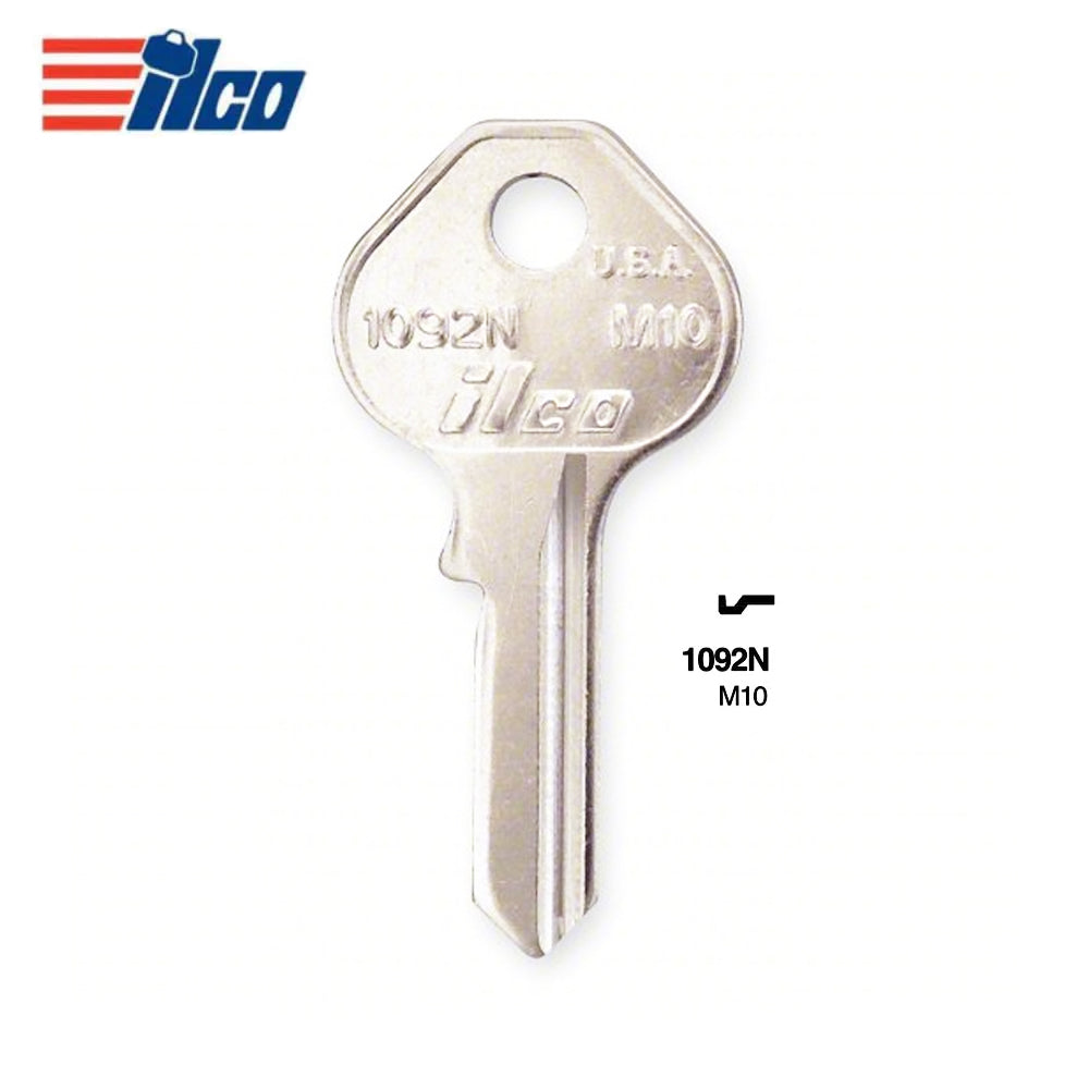 1052 Key 1092N 5-PIN Master Padlock Key Blank - AUS-1 / M10 (Packs of 10)
