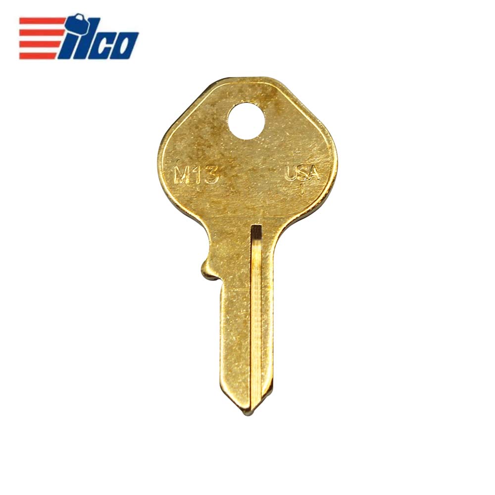 1092DS Master 4-Pin Padlock Key Blank - Brass Finish - MAS-13DE  / M13 BR