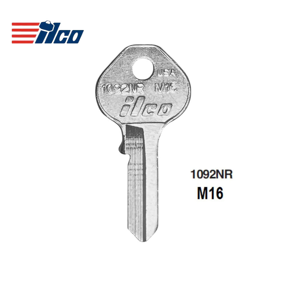 ILCO 1092NR Master Padlock Key Blank - M16
