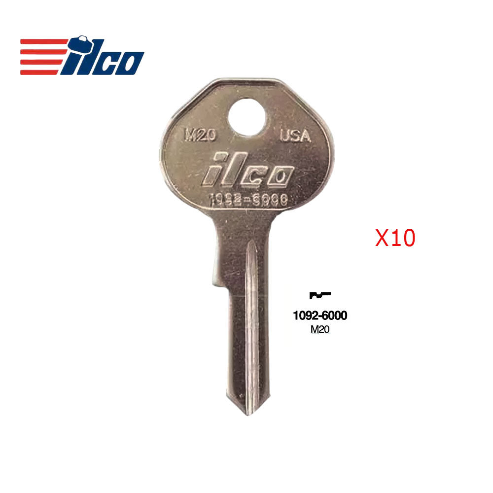1092-6000 Master Padlock Key Blank - MAS-18DE / M20 (Packs of 10)