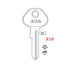 1092-7000 6-PIN Master Padlock Key Blank - M21 / MAS-2D (Packs of 10)