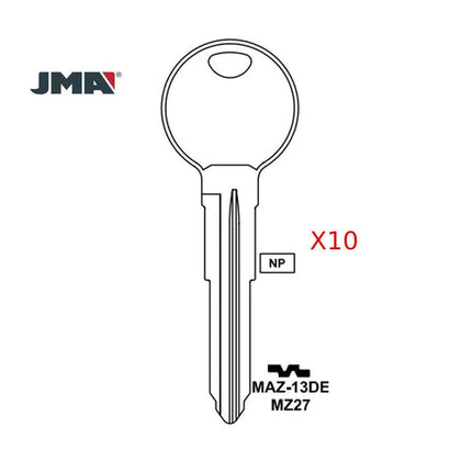 Mazda Mechanical Key Blank - MZ27 / MAZ-13DE (Packs of 10)