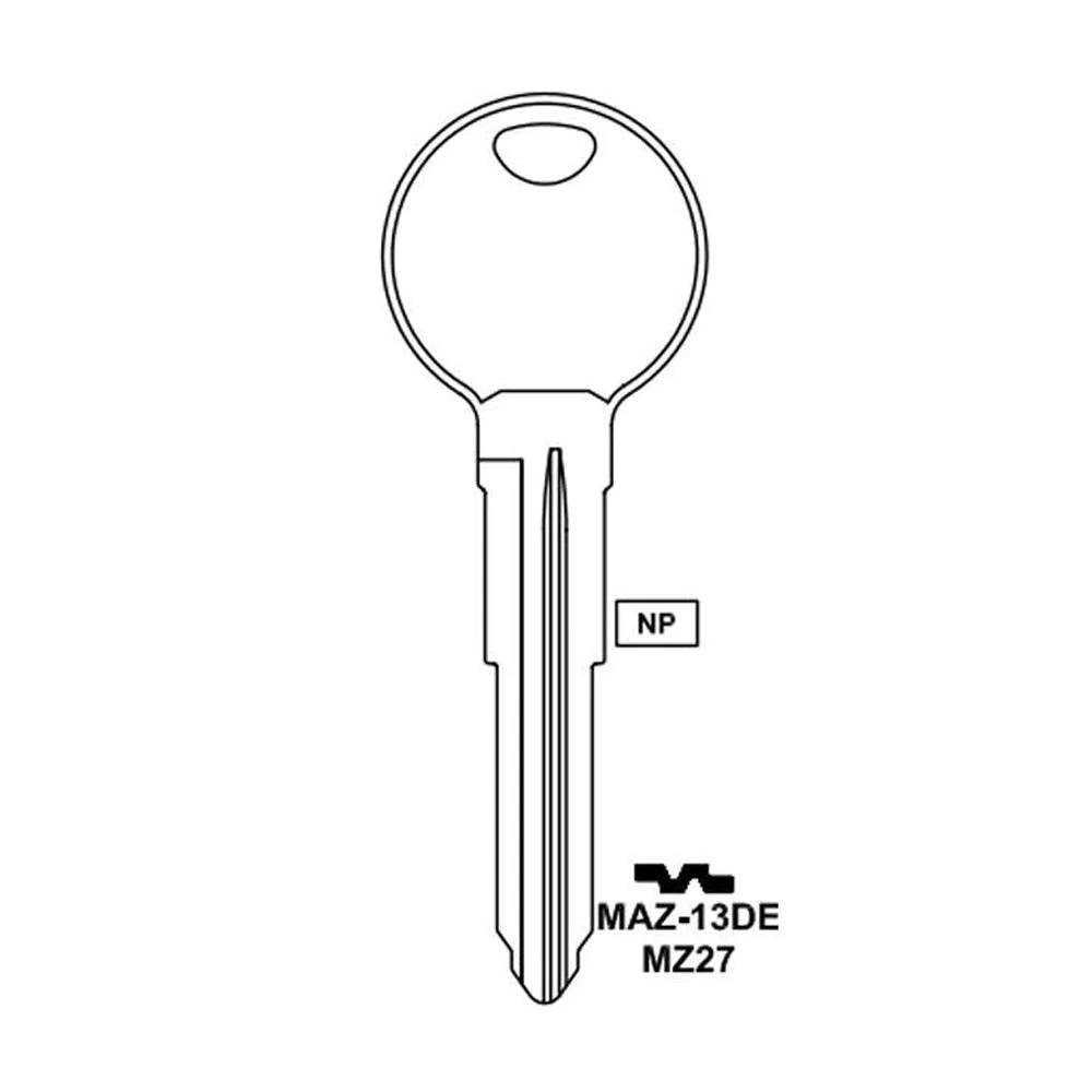 Mazda Mechanical Key Blank - MZ27 / MAZ-13DE – Locksmith Keyless