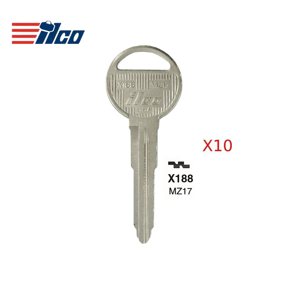 Mazda Key Blank - MAZ-19D / MZ17 (Packs of 10)