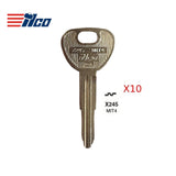 Chrysler Dodge Mitsubishi Key Blank - MIT-7 / MIT4 (Packs of 10)