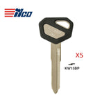 Kawasaki Motorcycle Key Blank - KAW-7.P / KW15BP (Packs of 5)