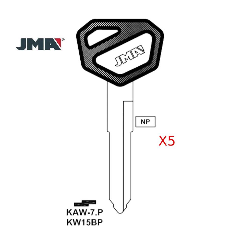 Kawasaki Motorcycle Key Blank - KW15BP / KAW-7.P (Packs of 5
