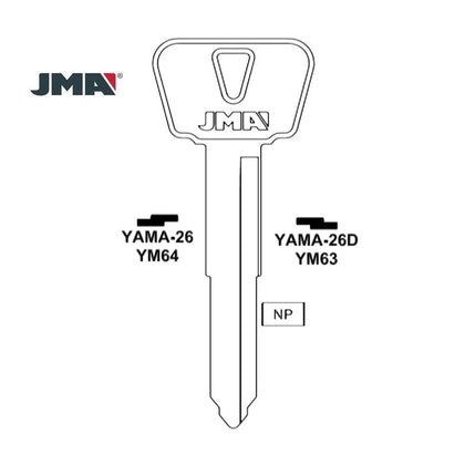 Yamaha Motorcycle Key Blank - YM63 / YAMA-26D