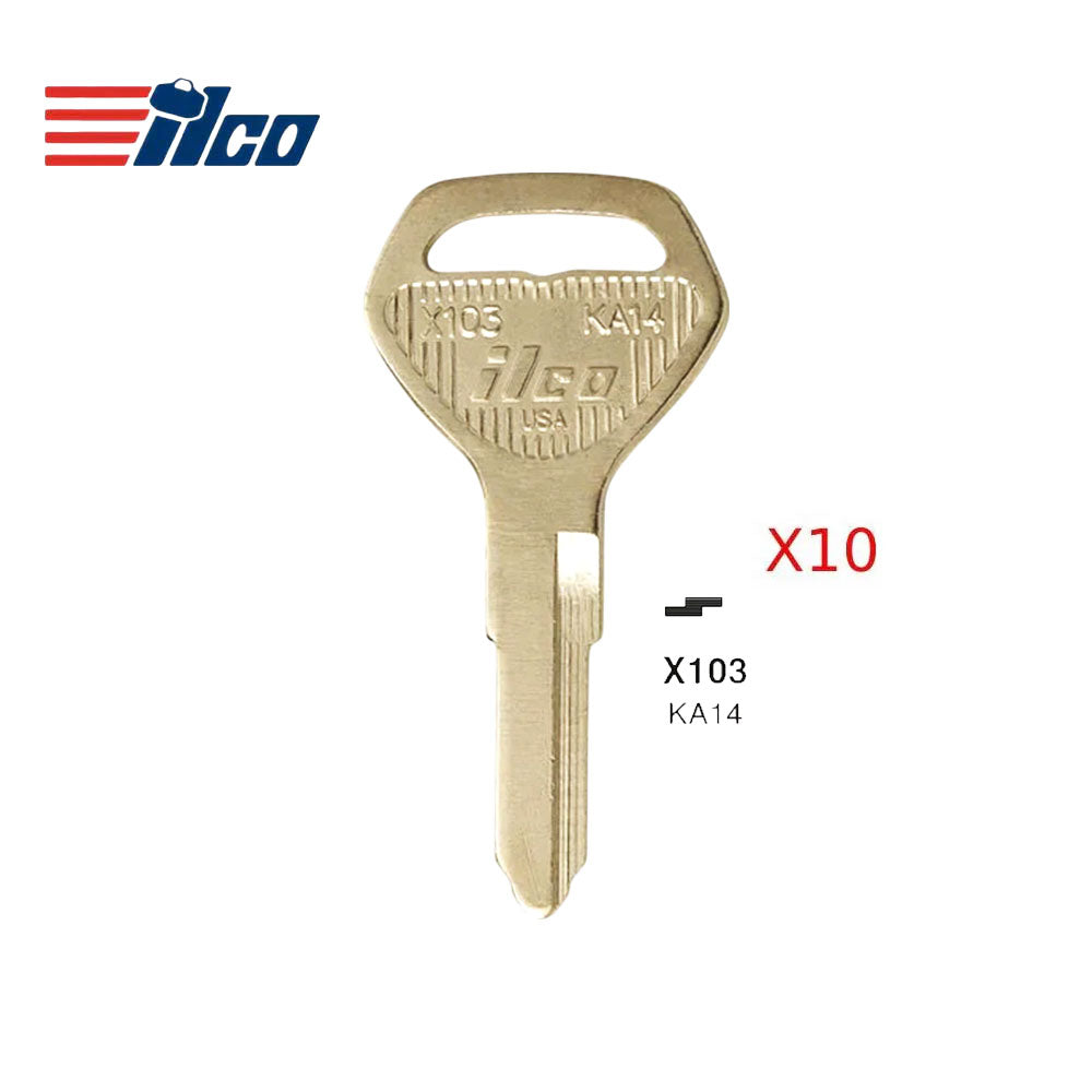 Kawasaki Motorcycle Key Blank - KAW-3 / KA14 (Packs of 10