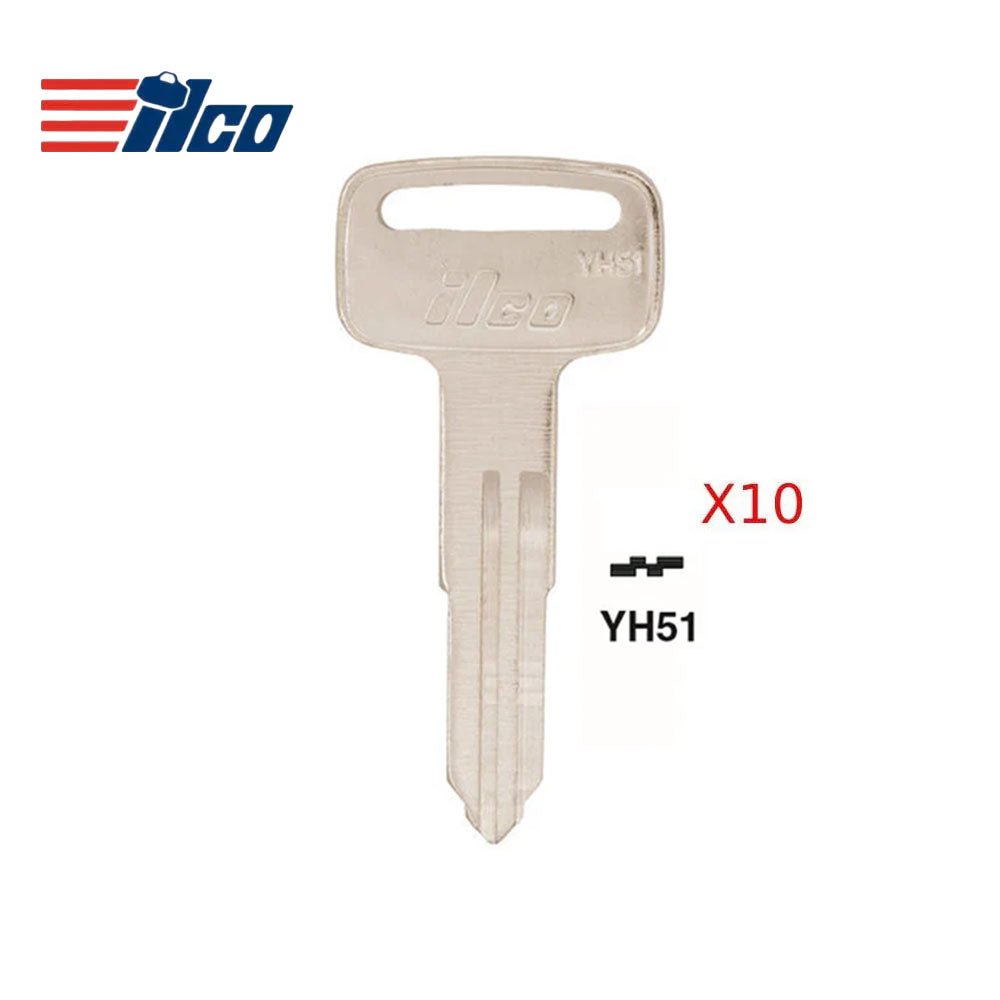Yamaha Kawasaki Suzuki Motorcycle Key Blank - YAMA-20D / YH51 (Packs of 10)