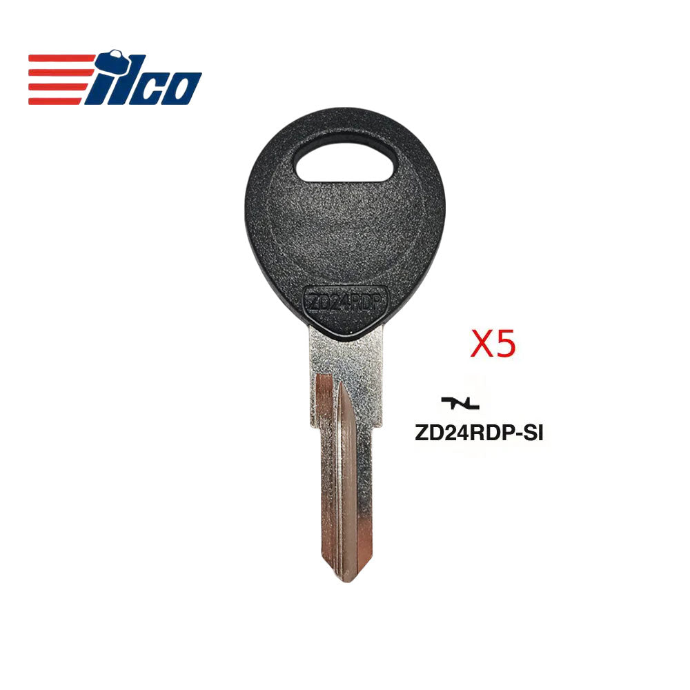 Suzuki BMW Ducati Honda Triumph Yamaha Zadi Motorcycle Key Blank  - ZA-9.P1 / ZD24RDP-SI (Packs of 5)