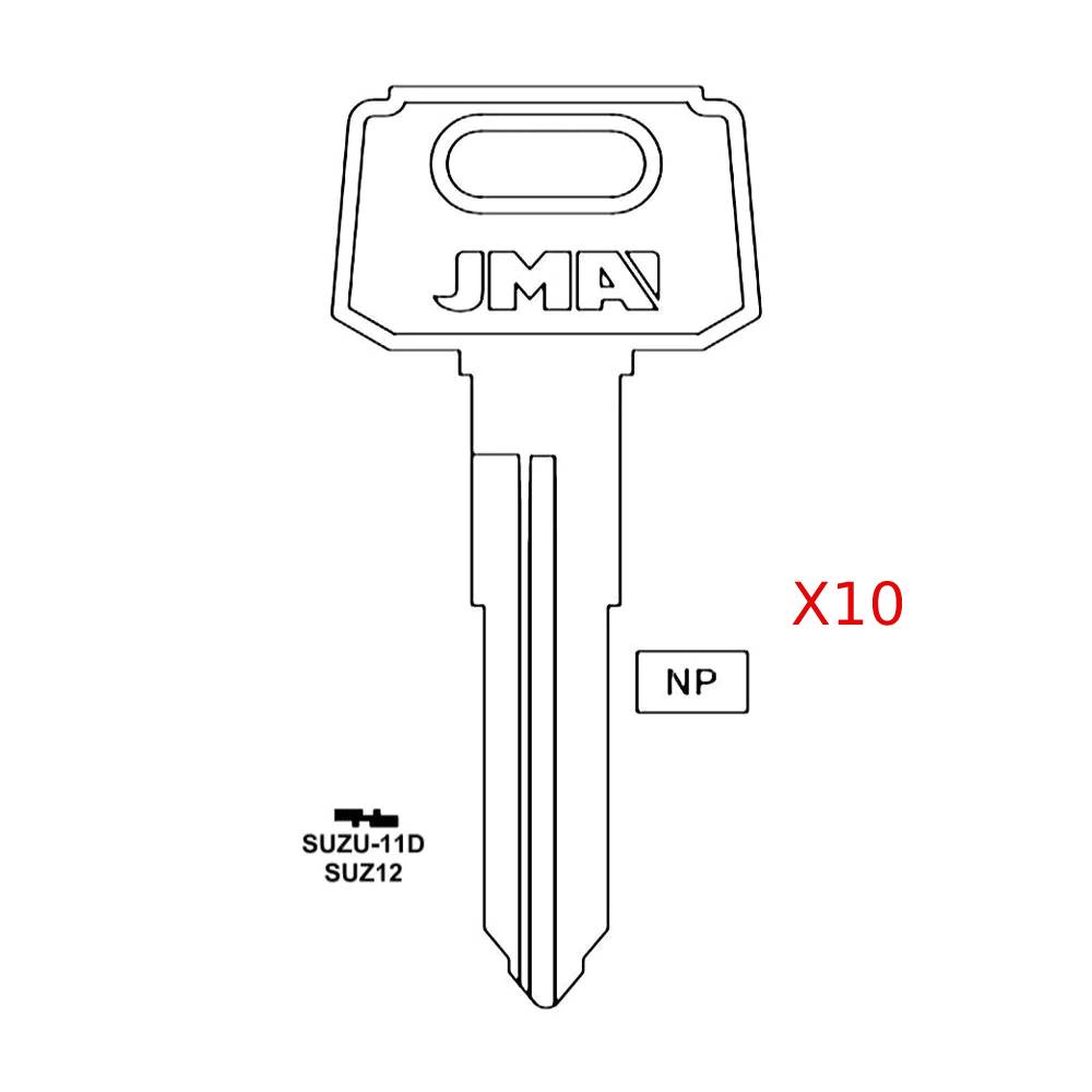 Suzuki Motorcycle Key Blank - SUZ12 / SUZU-11D (Packs of 10)