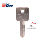 Harley Davidson Motorcycle Key Blank - HYD15 (Packs of 10)