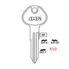 JMA Key Blank / DAT-6 / DA25  for Nissan Infiniti (Packs of 10)