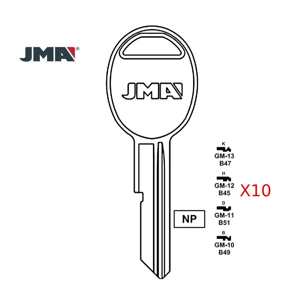 Pontiac Key Blank - B47 / GM-13 (Packs of 10)