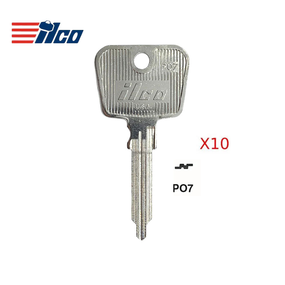 Porsche Key Blank - PO-NC / PO7 (Packs of 10)