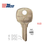 1069G National Cabinet Key Blank - NTC-7D / RO7 (Packs of 10)