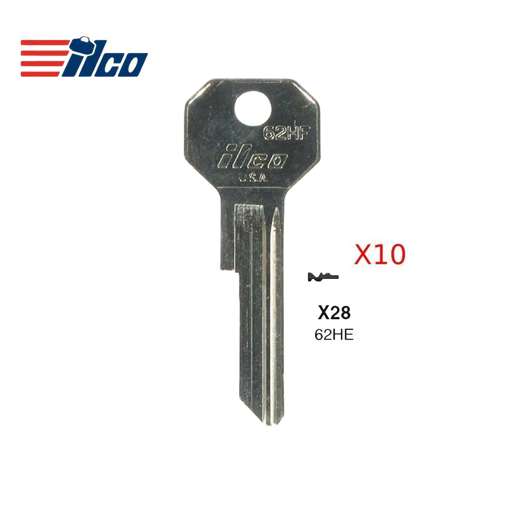 Rolls Royce Key Blank - YA-19D / 62HE (Packs of 10)