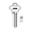 JMA for A1145F 6-Pin Schlage Keys - nickel Finish / SC10 NP - 50 Pack