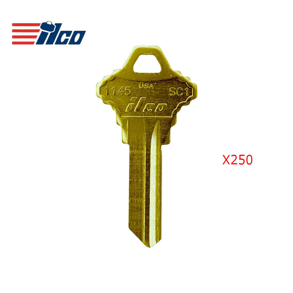 1145 5-Pin Schlage Key Blank - Brass - SLG-3E-BR / SC1 BR (Packs of 250)