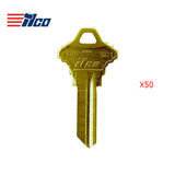 1145 5-Pin Schlage Key Blank - Brass - SLG-3E-BR / SC1 BR (Packs of 50)
