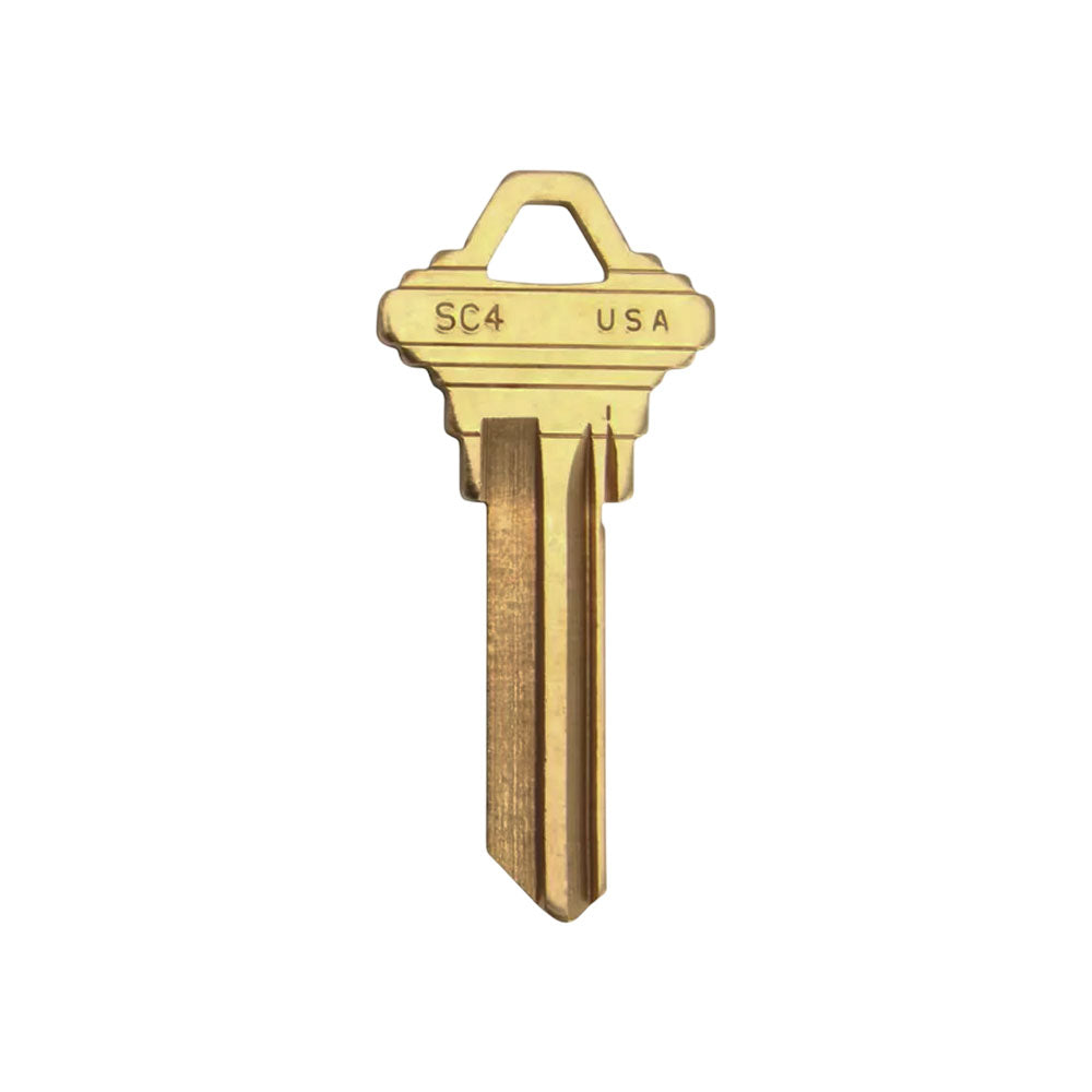 A1145E 6-Pin Schlage Key Blank - Brass - SLG-4E-BR  / SC4 BR