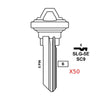 A1145E 6-Pin Schlage Key Blank - Brass - SC9 BR / SLG-5E (Packs of 50)