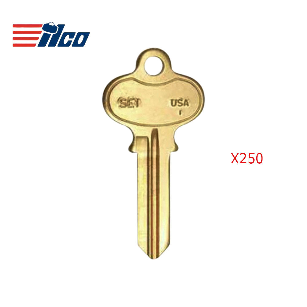 SE1 / 1022 Segal Key Blank - Brass Finish SE1 BR - SEG-1D (250 Pack)