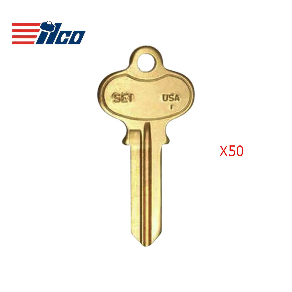 SE1 / 1022 Segal Key Blank - Brass Finish SE1 BR - SEG-1D (50 Pack)