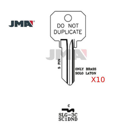 JMA SLG-3C / DNDSC1 Schlage Key Brass Duplication Prohibited
