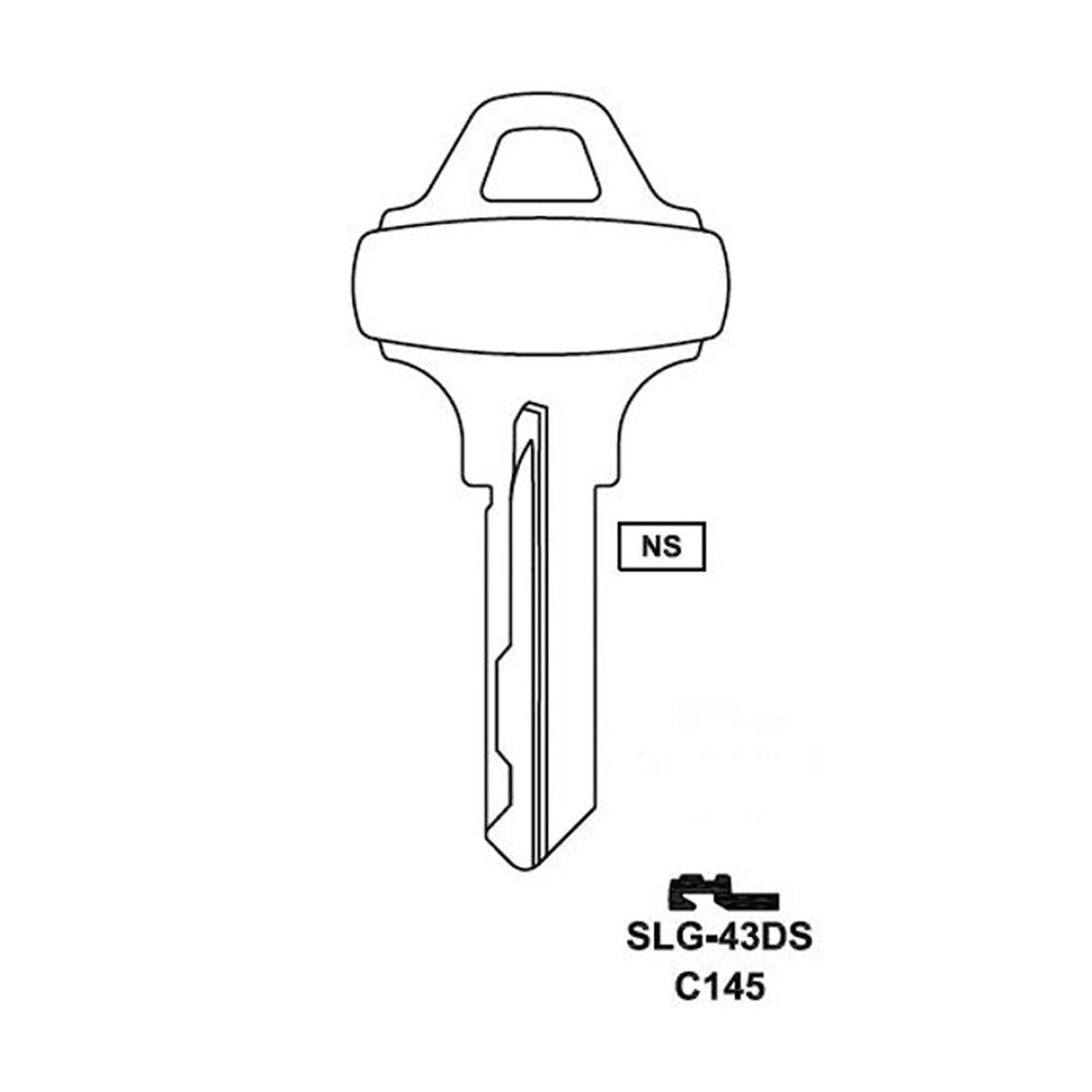 JMA SLG-43DS / SCH / C143 Schlage 6-Pin Brass Key Blank