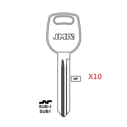 Subaru Key Blank - SUB1 / SUB-1(Packs of 10)