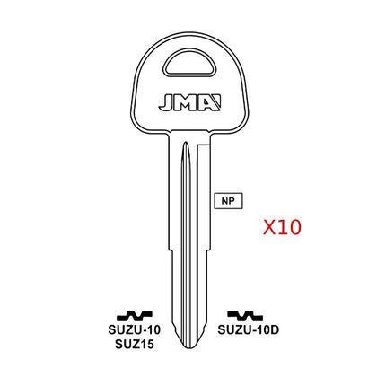 Suzuki Key Blank - SUZ15 / SUZU-10 (Packs of 10)