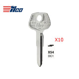 Toyota Key Blank - TOYO-14 / DC1 (Packs of 10)