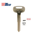 Hino Truck Key Blank - HIN-1 / HN3 (Packs of 10)