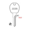 JMA Key Blank  for Volkswagen / VO-2 (Packs of 10)