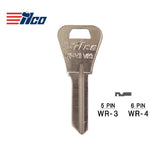 WR3 5-Pin Weiser Keys - Brass Finish - WR3 BR - WEI-1